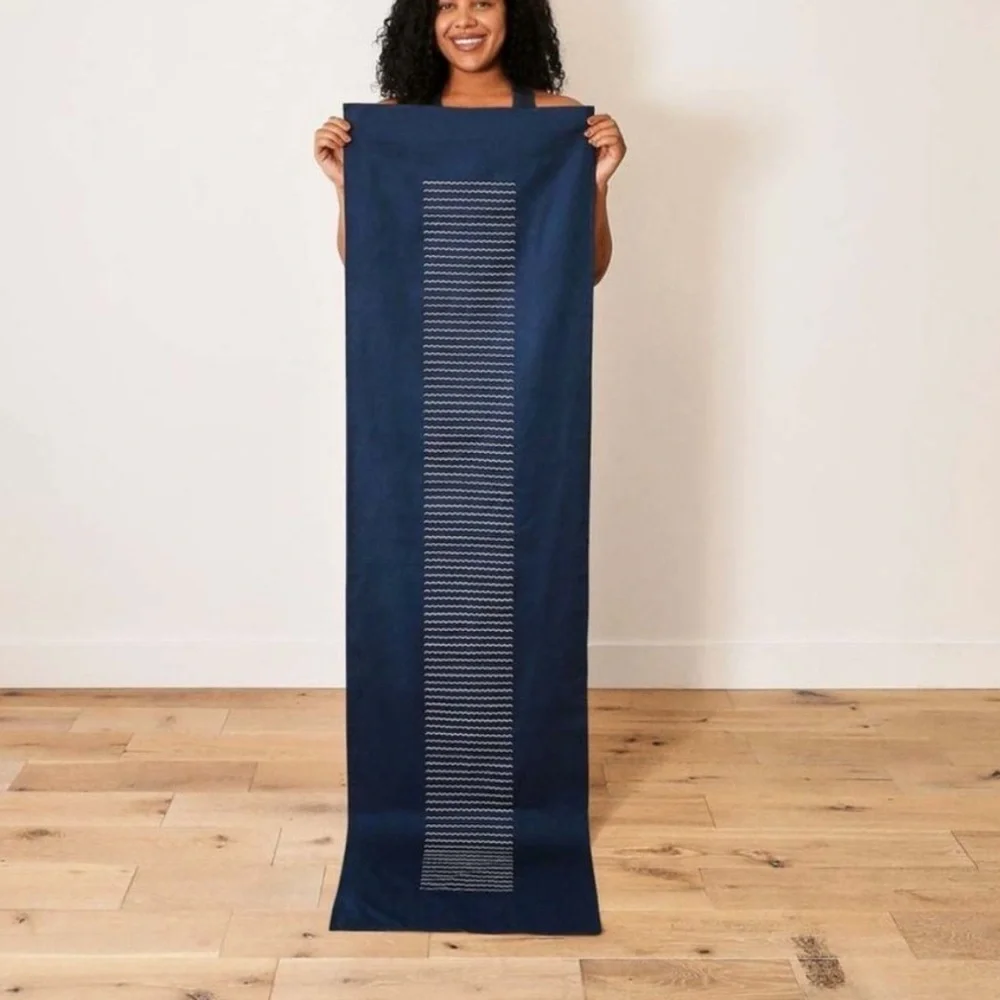 Territory X Alltrue Table Runner Navy Blue Cotton 18 x 70 - Picture 2 of 9